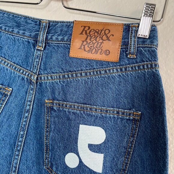 Rest & Recreation Womens High-Waisted Straight-Leg Baggy Denim Jeans Size 2 kpop - Picture 6 of 10